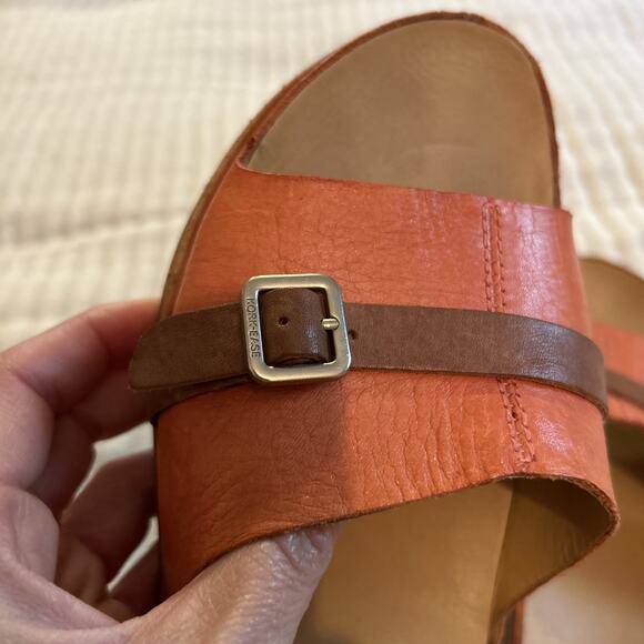 Kork Ease Downey Leather Slide Salmon Brown Buckle Size 9 Women’s - Picture 5 of 7